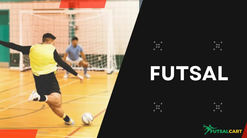 Goal kick in a futsal game